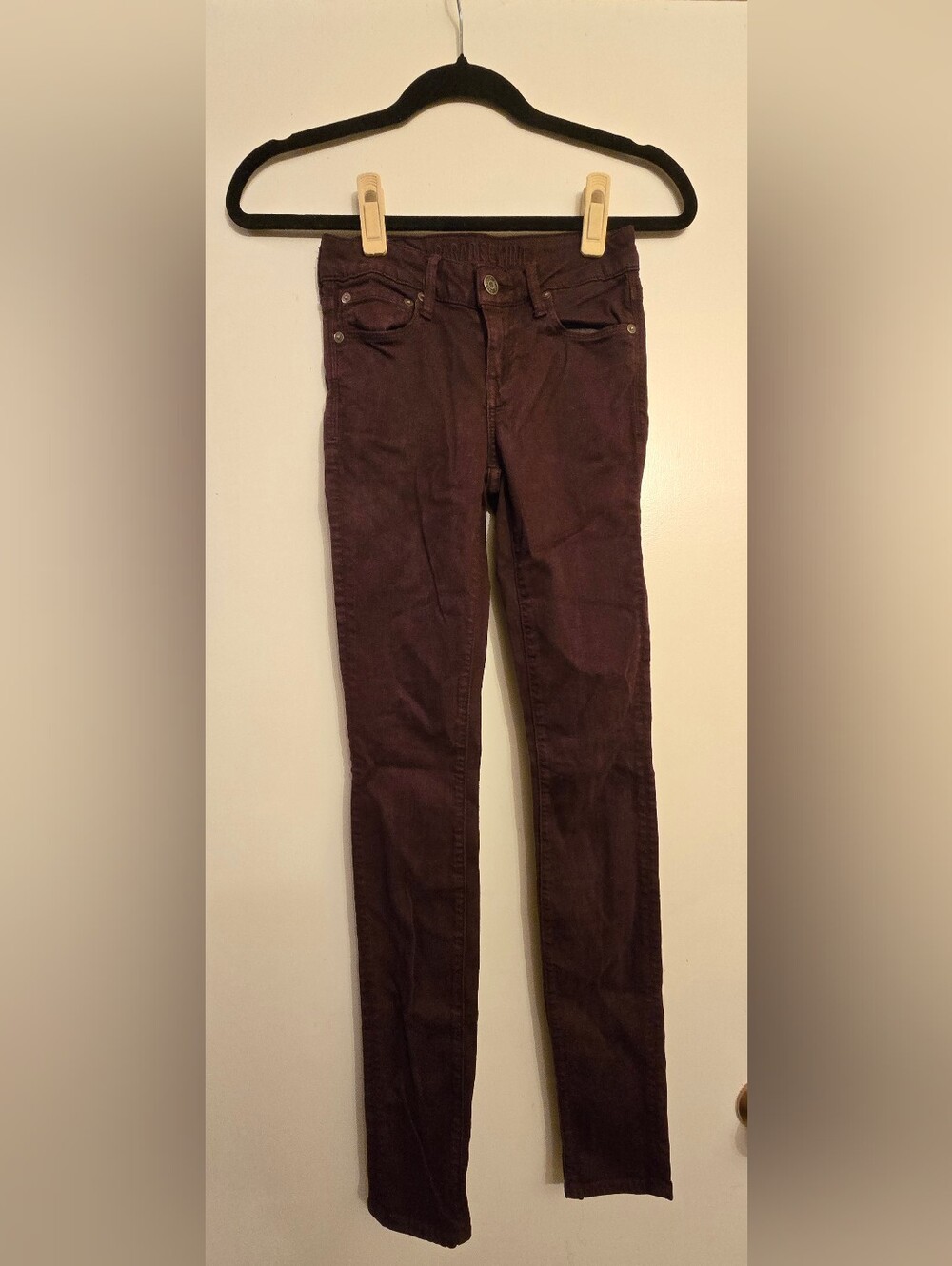 Paradise Mine Women’s Slim Fit Pants in Dark Burgundy/Purple